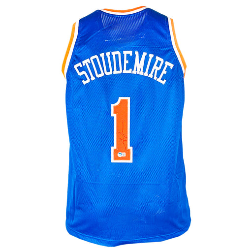 Amar'e Stoudemire Signed New York Blue Basketball Jersey (Beckett)