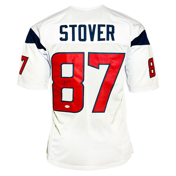 Cade Stover Signed Houston White Football Jersey (JSA)