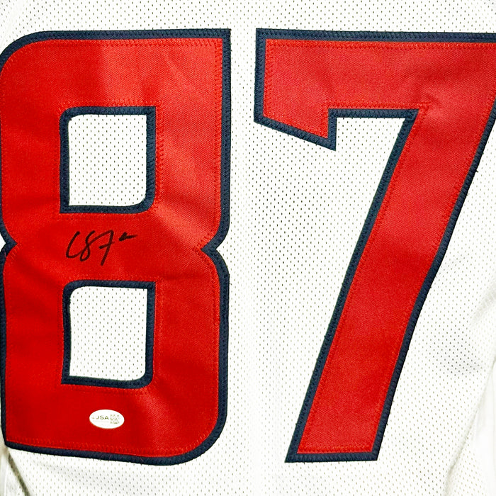 Cade Stover Signed Houston White Football Jersey (JSA)