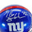 Michael Strahan Signed New York Giants Mini Replica Blue Football Helmet (JSA) - RSA