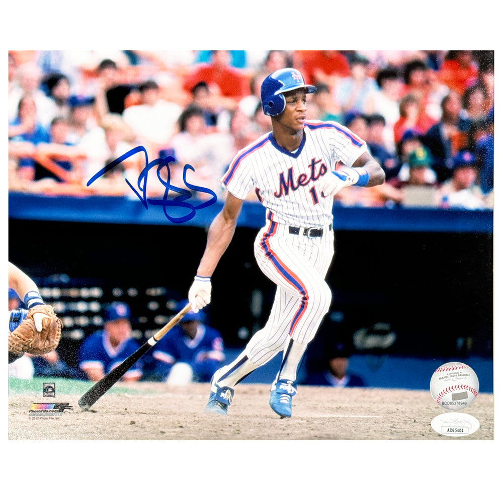 Darryl Strawberry Signed New York Pose 6 Baseball 8x10 Photo (JSA)