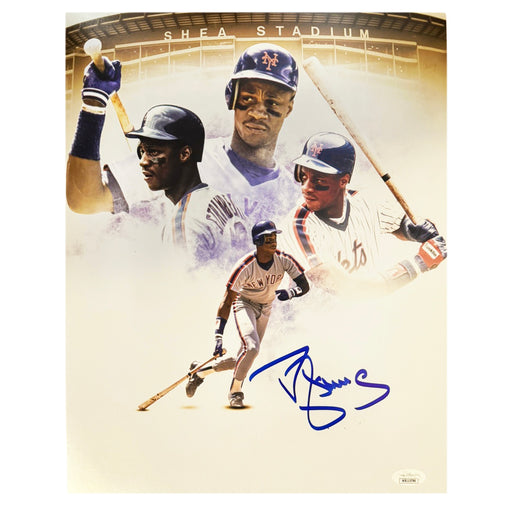 Darryl Strawberry Signed New York Shea Stadium 11x14 Baseball Photo (JSA)