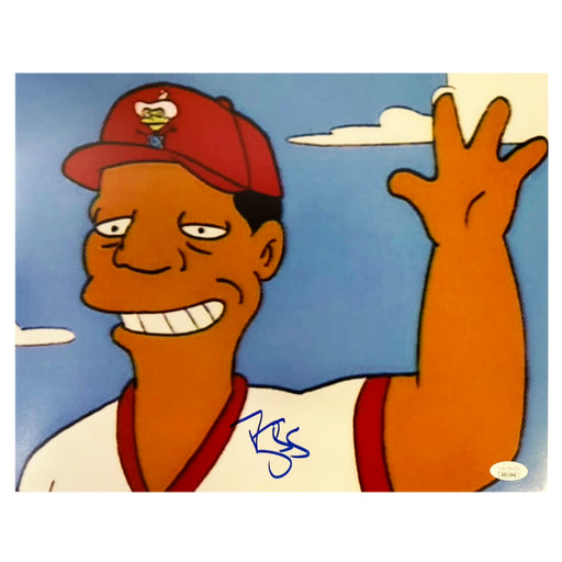 Darryl Strawberry Signed Simpsons 11x14 Baseball Photo (JSA)