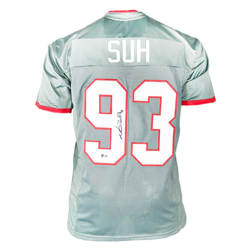 Ndamukong Suh Signed Tampa Bay Grey Football Jersey (Beckett)