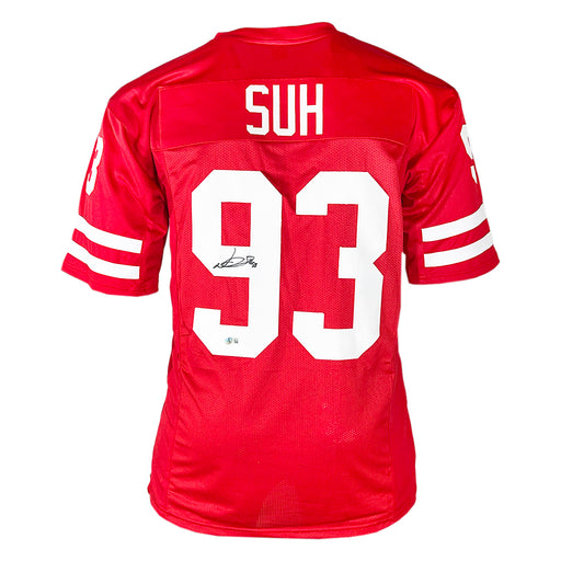Ndamukong Suh Signed Nebraska College Red Football Jersey (Beckett)