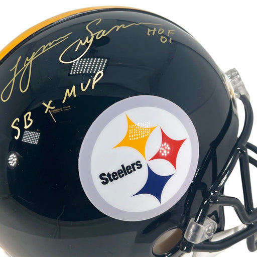 Lynn Swann Signed HOF 01/SB X MVP Inscription Pittsburgh Steelers Authentic Full-Size Football Helmet (JSA)