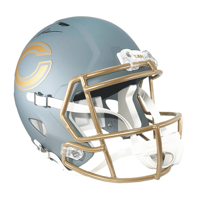D'Andre Swift Signed Chicago Bears Slate Alternate Speed Full-Size Replica Football Helmet (JSA)