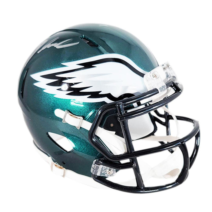 D'Andre Swift Signed Philadelphia Eagles Speed Mini Football Helmet (JSA) - RSA