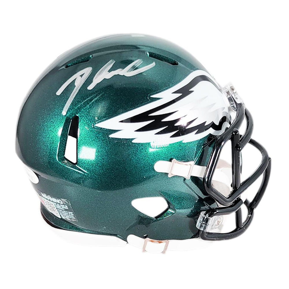 D'Andre Swift Signed Philadelphia Eagles Speed Mini Football Helmet (JSA) - RSA