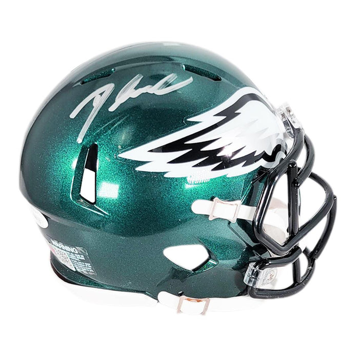 D'Andre Swift Signed Philadelphia Eagles Speed Mini Football Helmet (JSA) - RSA