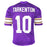 Fran Tarkenton Signed HOF 86 Inscription Minnesota Purple Football Jersey (Beckett)