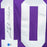 Fran Tarkenton Signed HOF 86 Inscription Minnesota Purple Football Jersey (Beckett)