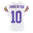 Fran Tarkenton Signed HOF 86 Inscription Minnesota White Football Jersey (Beckett)