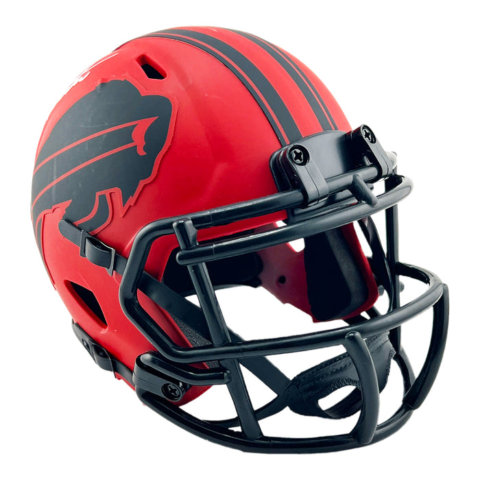 Steve Tasker Signed Buffalo Bills Rave Mini Football Helmet (JSA)