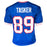 Steve Tasker Signed Buffalo Blue Football Jersey (Beckett)