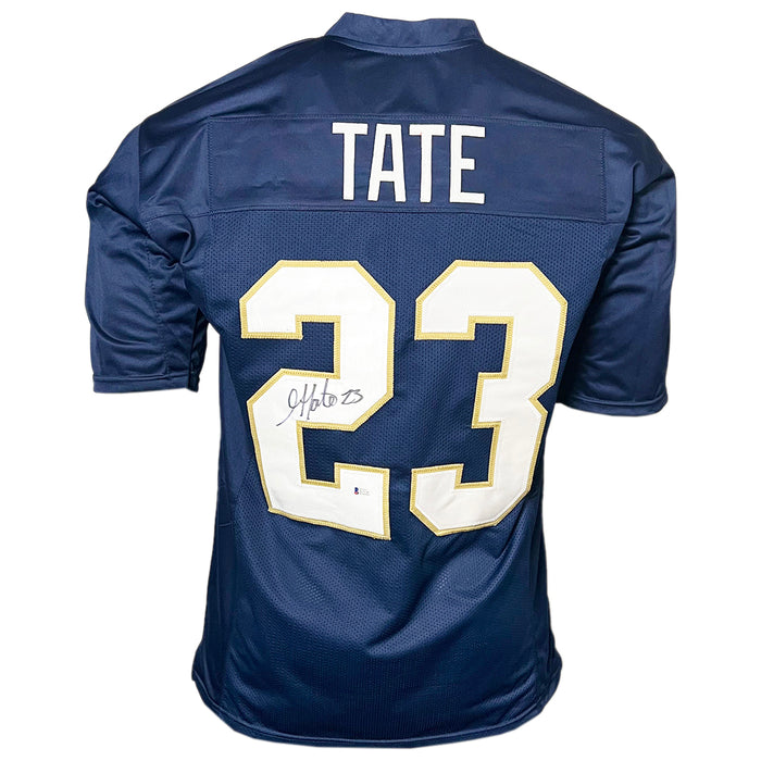 Golden Tate Signed Notre Dame College Blue Football Jersey (Beckett)