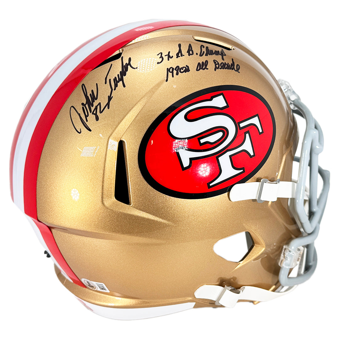 John Taylor Signed Multi-Inscription San Francisco 49ers Throwback 64 ...