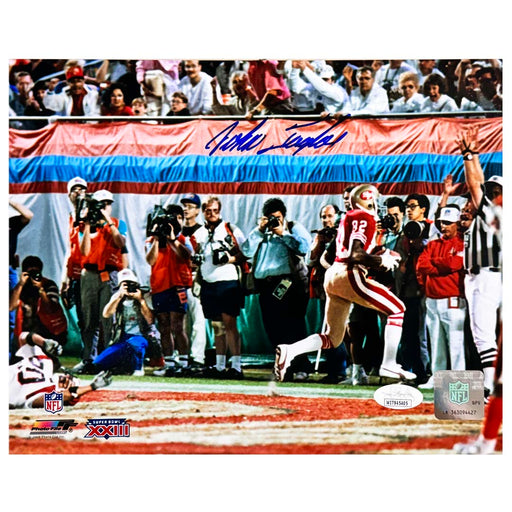 John Taylor Signed San Francisco Pose 1 Football 8x10 Photo (JSA)