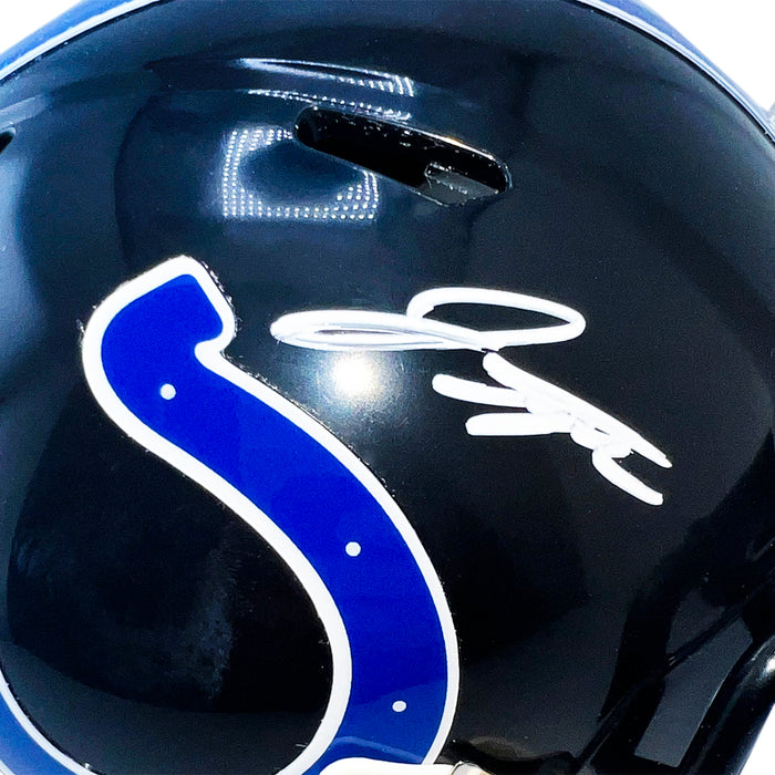 Jonathan Taylor Signed Indianapolis Colts Alt 2023 Speed Mini Football Helmet (JSA)