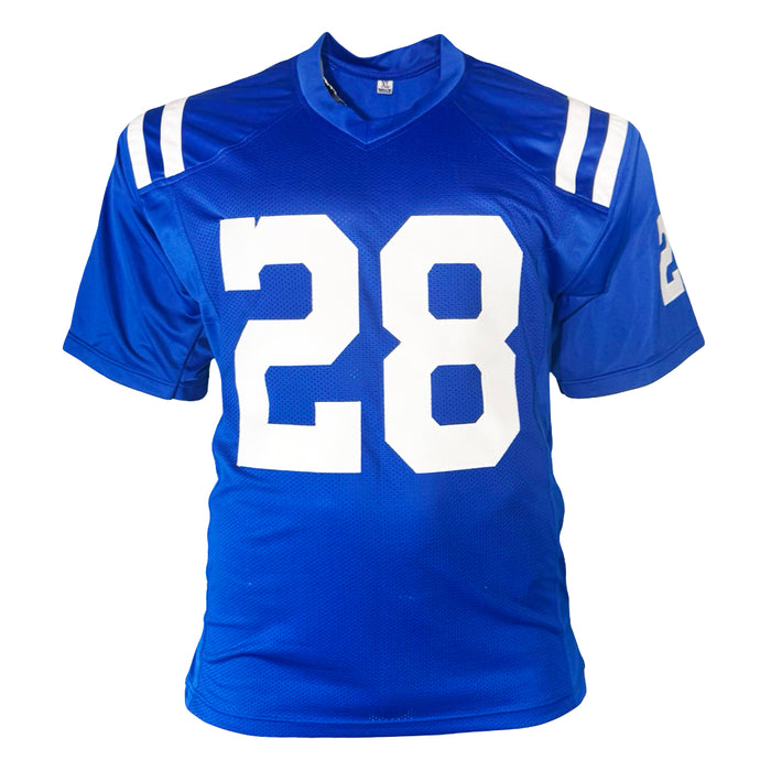 Jonathan Taylor Signed Indianapolis Blue Football Jersey (Beckett)