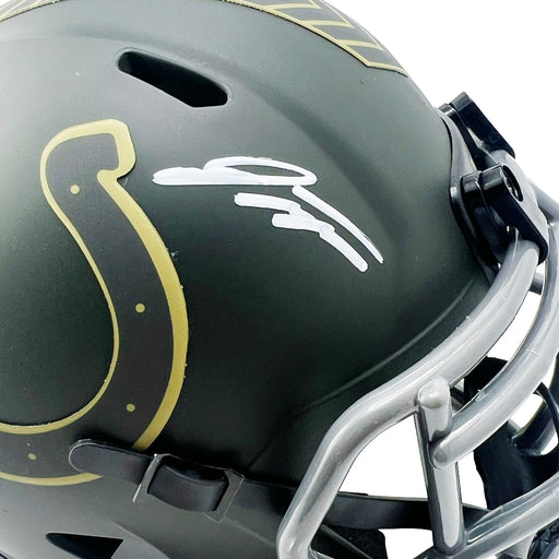 Jonathan Taylor Signed Indianapolis Colts Salute 2025 Mini Football Helmet (Beckett)