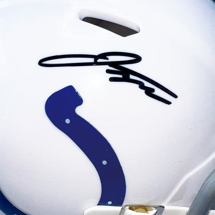 Jonathan Taylor Signed Indianapolis Colts Throwback 04-19 Speed Mini Football Helmet (Beckett)