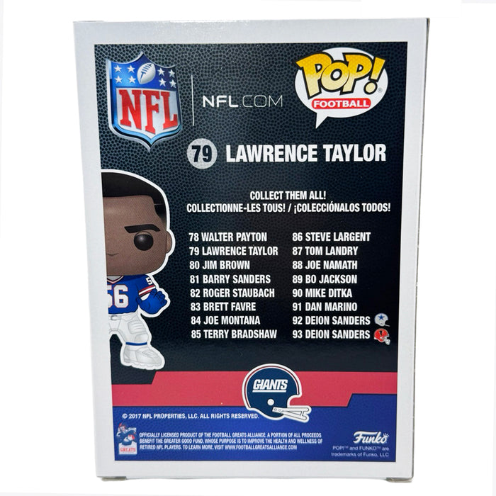 Lawrence Taylor Signed New York Giants #79 Funko POP! Vinyl Figure (Beckett)