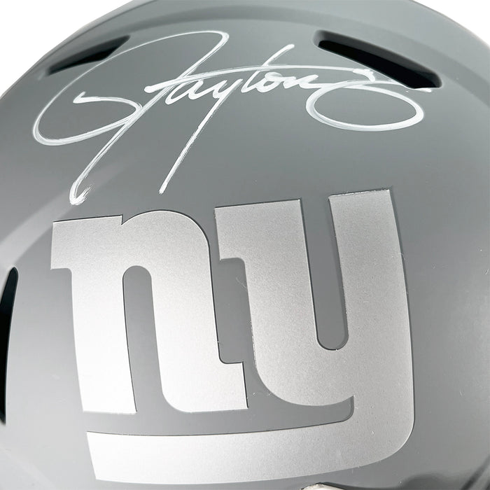 Lawrence Taylor Signed New York Giants Slate Alternate Speed Full-Size Replica Football Helmet (Beckett)