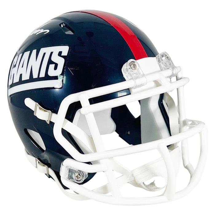 Lawrence Taylor Signed New York Giants Throwback 80-99 Speed Mini Football Helmet (Beckett)