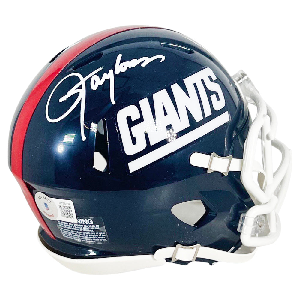 Lawrence Taylor Signed New York Giants Throwback 80-99 Speed Mini Football Helmet (Beckett)