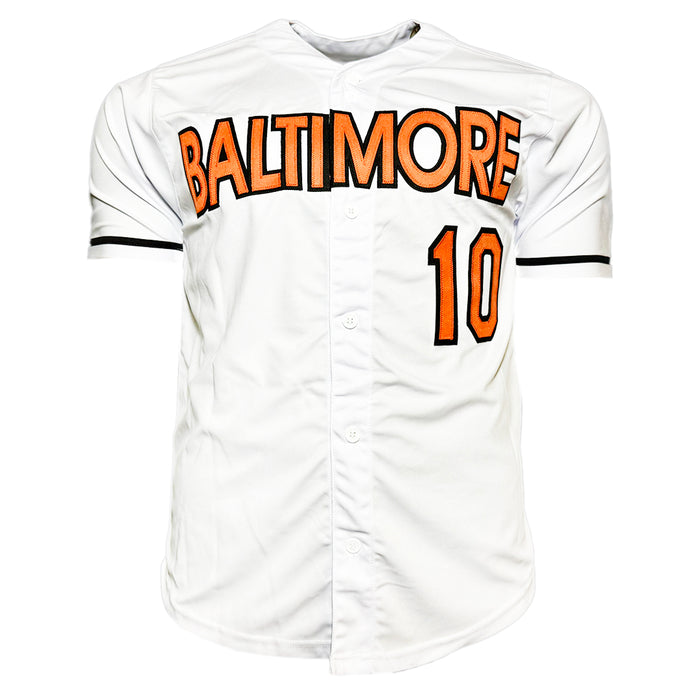 Miguel Tejada Signed Baltimore White Baseball Jersey (Beckett)