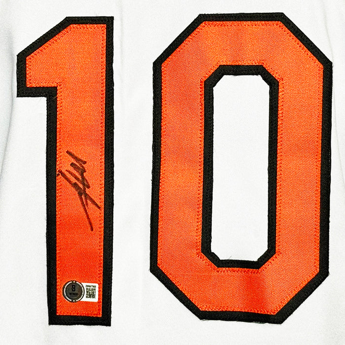 Miguel Tejada Signed Baltimore White Baseball Jersey (Beckett)