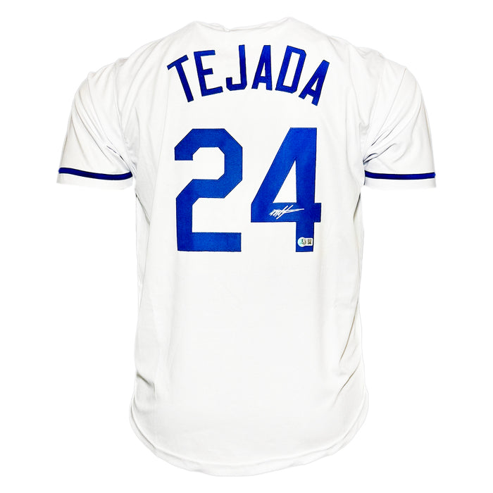 Miguel Tejada Signed Kansas City White Baseball Jersey (Beckett)