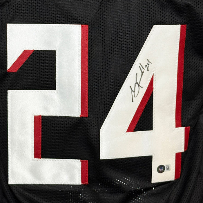 A.J. Terrell Jr Signed Atlanta Black Football Jersey (Beckett)