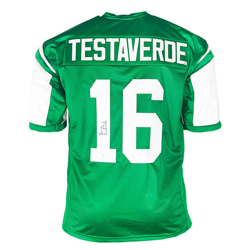 Vinny Testaverde Signed New York Green Football Jersey (Beckett)