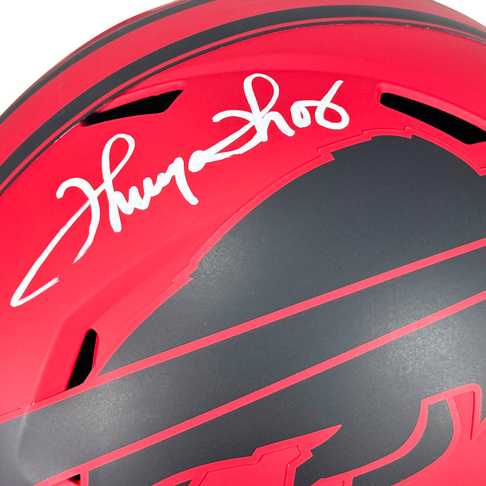 Thurman Thomas Signed Buffalo Bills Rave Full-Size Replica Football Helmet (JSA)