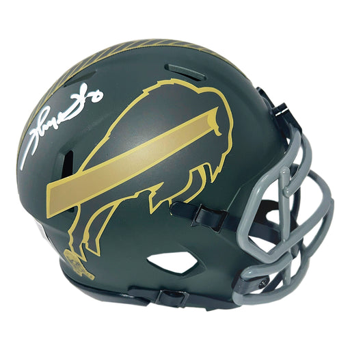 Thurman Thomas Signed Buffalo Bills Salute 2025 Mini Football Helmet (Beckett)