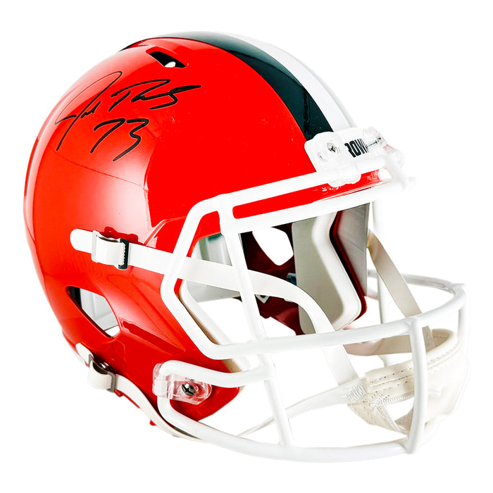 Joe Thomas Signed Cleveland Browns Speed Full-Size Replica Football Helmet (JSA)
