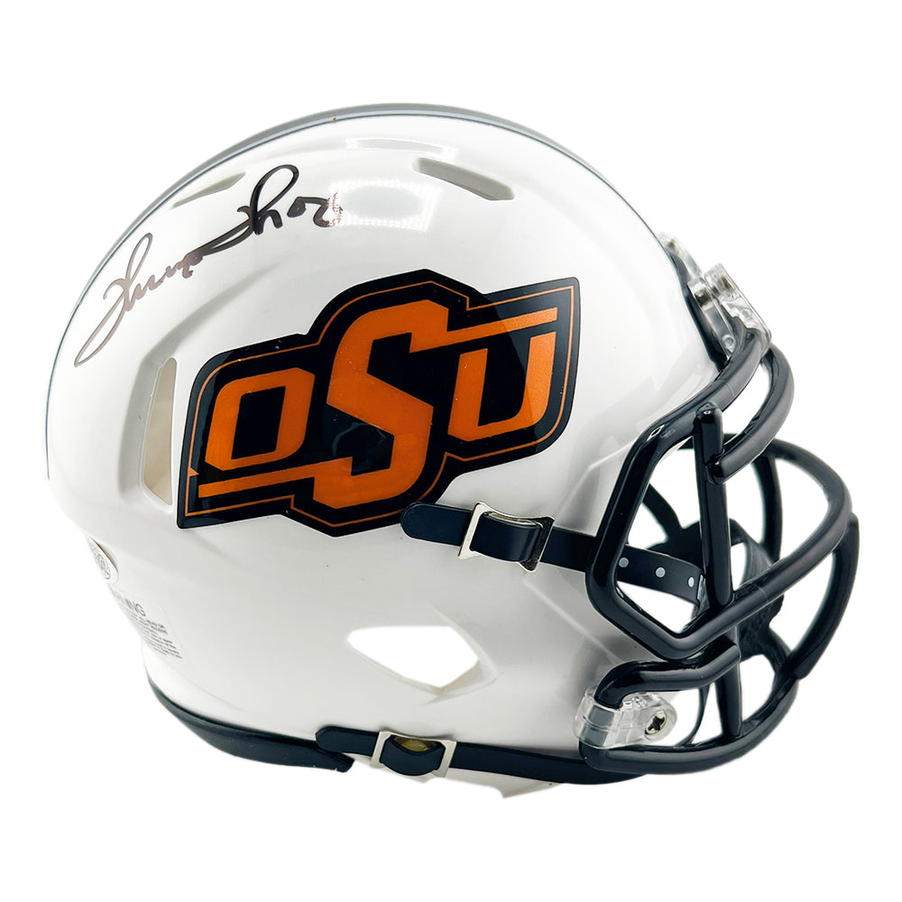 Thurman Thomas Signed Oklahoma State Cowboys Speed Mini Football Helmet (JSA)