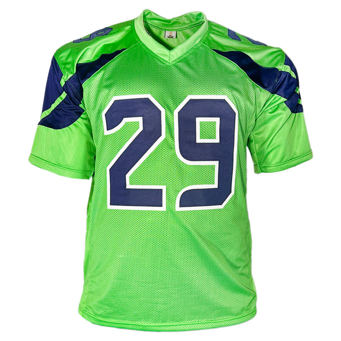 Earl Thomas Signed Seattle Green Football Jersey (Beckett)