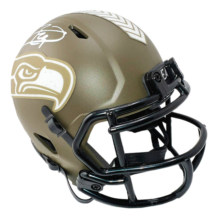 Earl Thomas Signed Seattle Seahawks Salute to Service Mini Football Helmet (Beckett)