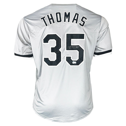 Frank Thomas Signed Chicago Grey Baseball Jersey (Beckett)
