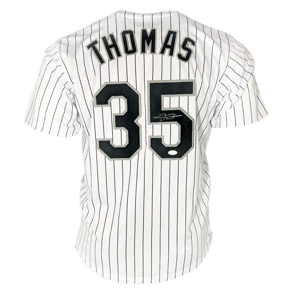 Frank Thomas Signed Chicago Pinstripe Baseball Jersey (JSA)