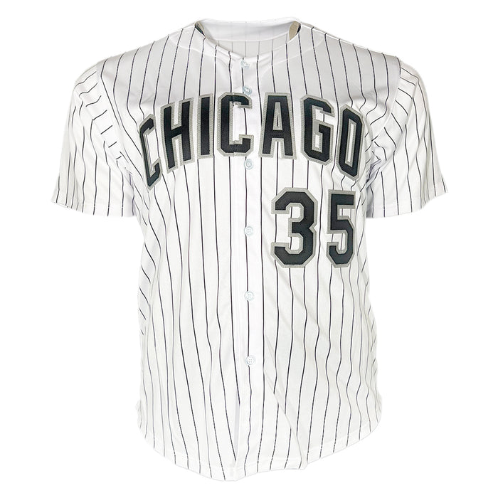 Frank Thomas Signed Chicago Pinstripe Baseball Jersey (JSA)