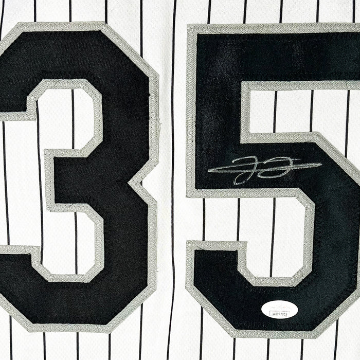 Frank Thomas Signed Chicago Pinstripe Baseball Jersey (JSA)
