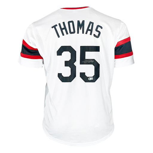 Frank Thomas Signed Chicago White Throwback Baseball Jersey (JSA)