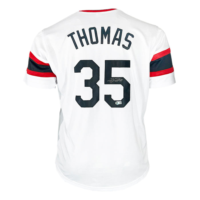 Frank Thomas Signed Chicago White Throwback Baseball Jersey (JSA)