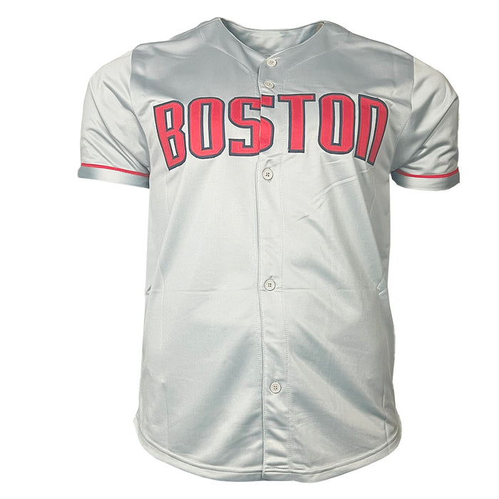 Mike Timlin Signed 04, 07 WS Champs Inscription Boston Grey Baseball Jersey (PSA)