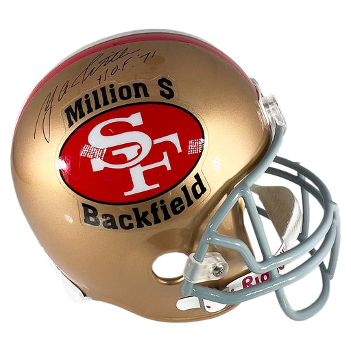 Y.A. Tittle Signed HOF 71 Inscription San Francisco 49ers Million $ Backfield Full-Size Replica Football Helmet (JSA)