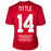 Y.A. Tittle Signed HOF 71 Inscription New York Red Stats Football Jersey (JSA)